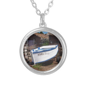 Traditional Azorean Fishing Boat Silver Plated Necklace