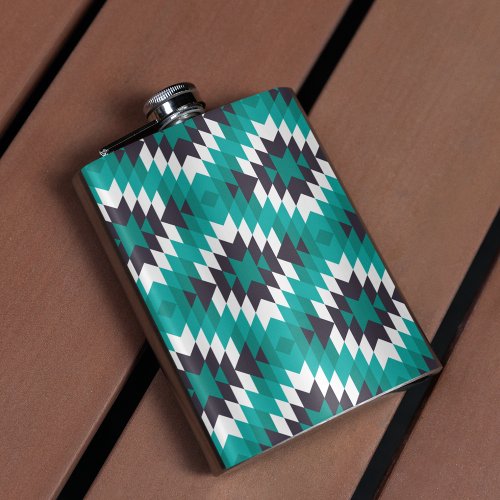Traditional Aztec Pattern Flask