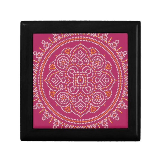 Traditional Bandhani Mandala Gift Box (Front)