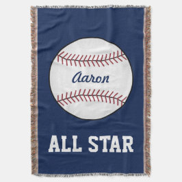 Traditional Baseball Throw Blanket