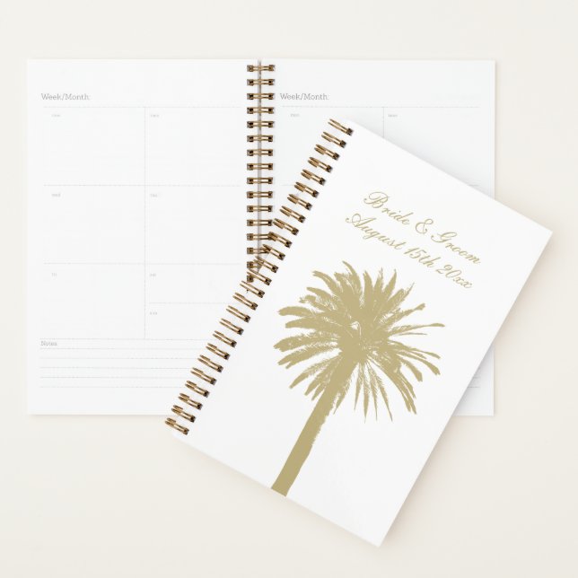 Traditional beach wedding planner with calendar (Display)