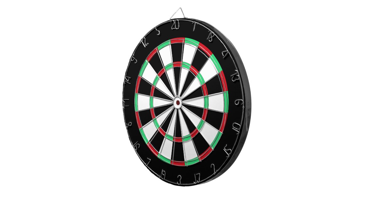 Traditional Black And White Dart Boards | Zazzle