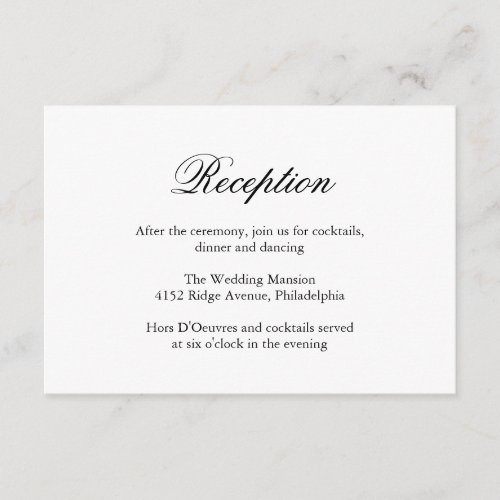 Traditional Black and White Formal Elegant Wedding