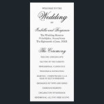 Traditional Black and White Formal Elegant Wedding Program<br><div class="desc">Let your guests know what to expect on your special day with this traditional wedding program with your names in an elegant black calligraphy and the order of ceremony on the front. The backside has your wedding party. The background is white and may be changed to any color you wish....</div>