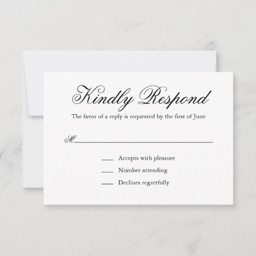 Traditional Black and White Formal Elegant Wedding