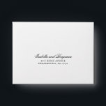 Traditional Black and White Formal RSVP Wedding Envelope<br><div class="desc">Simple Wedding RSVP Envelope featuring your names in an elegant calligraphy along with your return address. All text is in black over a white background and may be changed to any color you wish by clicking the "customize" button. This classic style Wedding RSVP Envelope with traditional calligraphy is perfect for...</div>