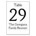 [ Thumbnail: Traditional Black and White Table Number Card ]