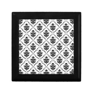 Traditional Black Damask Keepsake Box