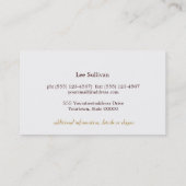 Traditional Black Linen Look Business Card (Back)