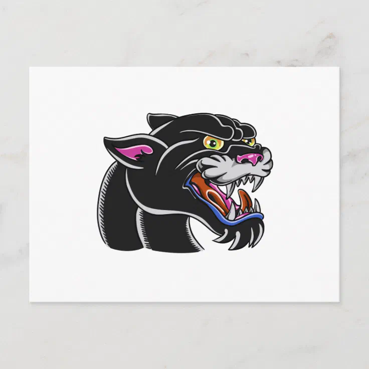 black panther face tattoo