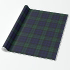 Traditional Black Watch Plaid Wrapping Paper