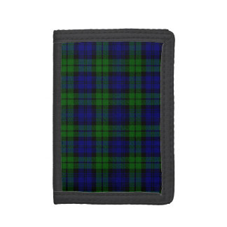 Traditional Black Watch Tartan Plaid Tri-fold Wallet