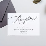 Traditional Black White Wedding Reception Enclosure Card<br><div class="desc">This is part of a collection - please contact me for more info</div>