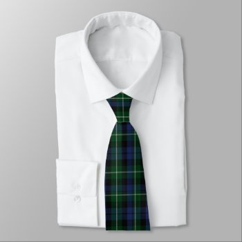 Traditional Blue & Green Campbell Plaid Neck Tie by Everythingplaid at Zazzle