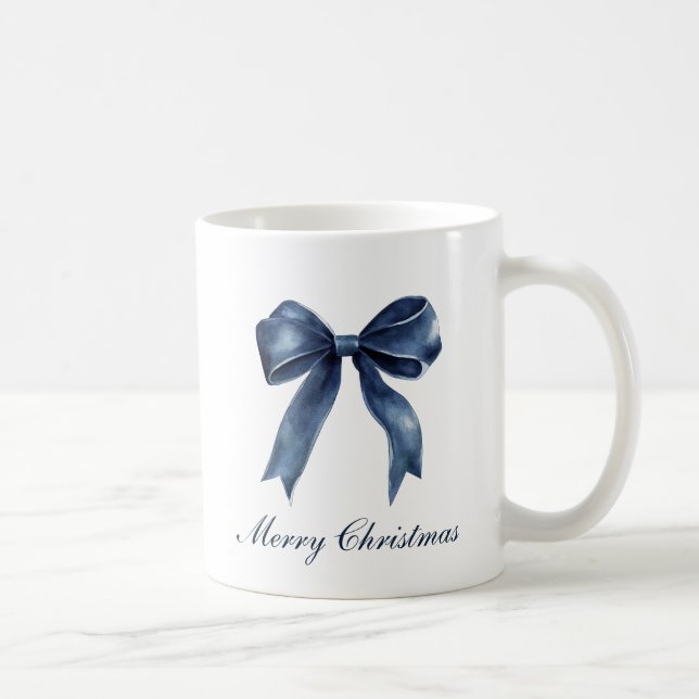 Traditional Blue Knot Christmas  Coffee Mug (Right)