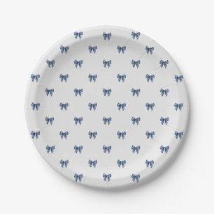 Traditional Blue Knot Christmas Paper Plates