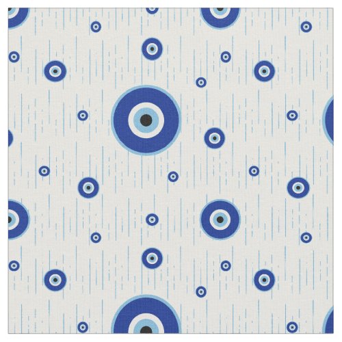 Traditional Blue Nazar Evil Eye Charm Fabric