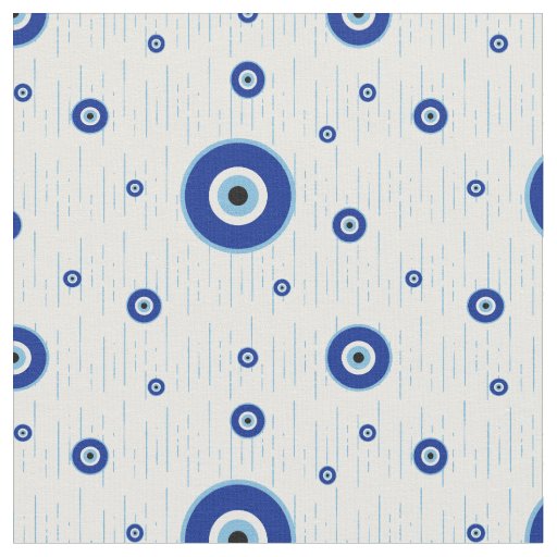 Traditional Blue Nazar Evil Eye Charm Fabric