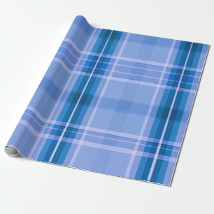 Traditional Blue Plaid Wrapping Paper