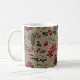 Traditional Botanical Christmas Coffee Mug