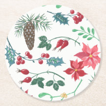 Traditional Botanical Christmas (white)