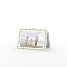 traditional bow christmas botanical folded photo