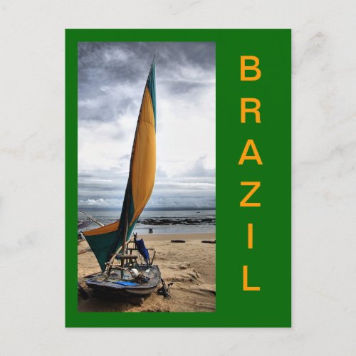 Traditional Brazilian Fishing Sailboat Postcard