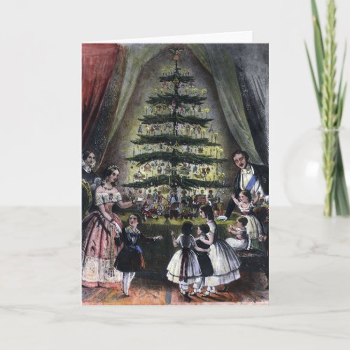 Traditional British Christmas Tree Royal Family Card
