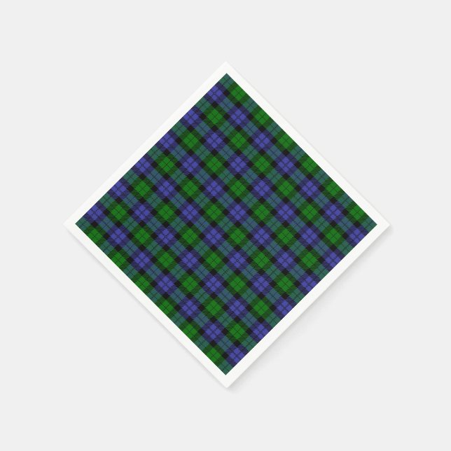 Traditional British plaid tartan  Paper Napkins (Corner)