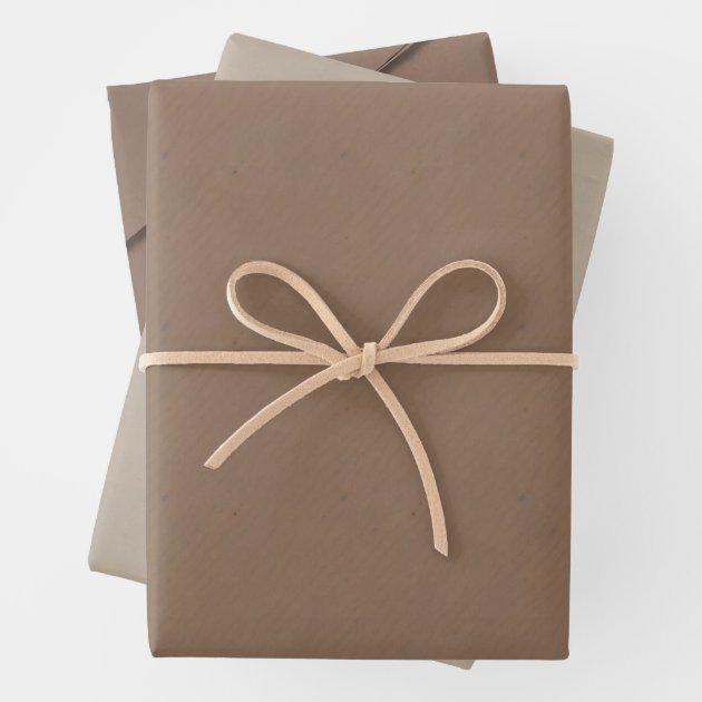Traditional Brown Paper Bag Style Wrapping Paper | Zazzle