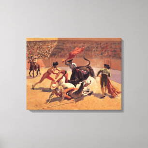 Traditional Bull Fight in Mexico Canvas Print