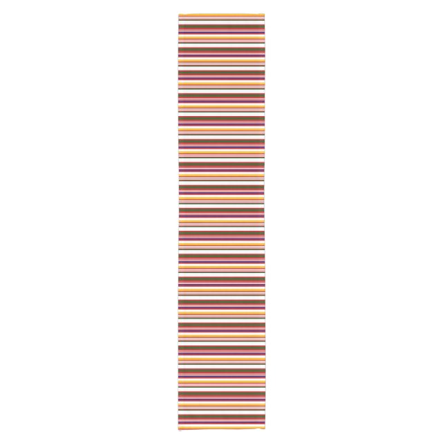 Traditional Candy Stripes Short Table Runner (Front)