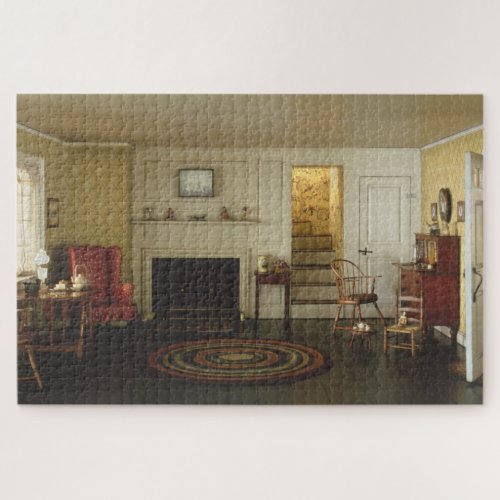 Traditional Cape Cod Living Room 1750_1850 Jigsaw Puzzle