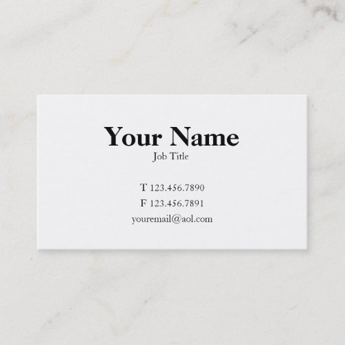 Traditional Card Business Cards
