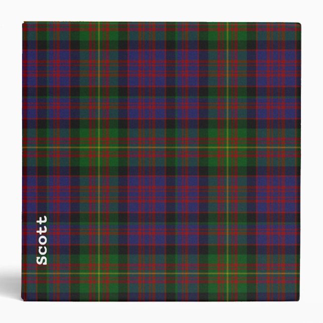 Traditional Carnegie Tartan Plaid Custom Binder (Front)
