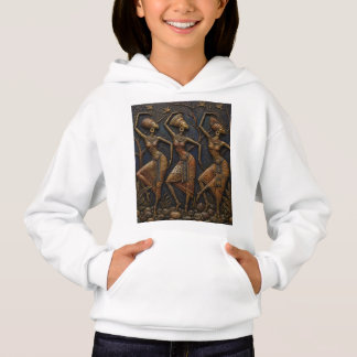 Traditional Carved African Dancers, Ancient Tribal Hoodie