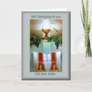 Traditional Catholic 25th Anniversary ordination Card