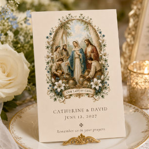 Traditional Catholic Cana Wedding Keepsake Business Card Magnet