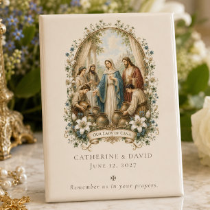 Traditional Catholic Cana Wedding Keepsake Magnet