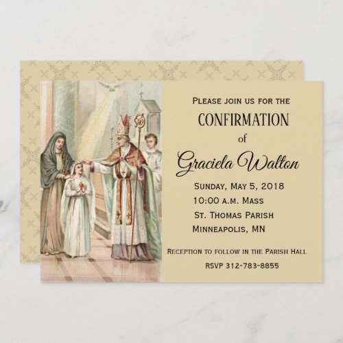 Traditional Catholic Confirmation Confirm Invitation