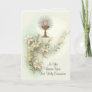 Traditional Catholic First Holy Communion Holiday Card