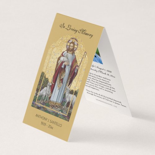 Traditional Catholic Funeral Jesus Prayer Card