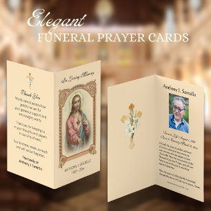 Traditional Catholic Funeral Jesus Prayer Card
