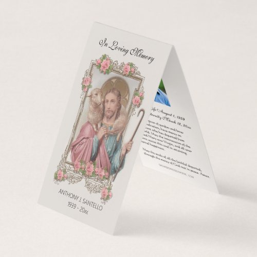 Traditional Catholic Funeral Jesus Prayer Card