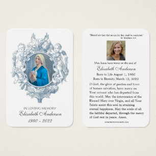 Traditional Catholic Funeral Prayerl Holy Card -