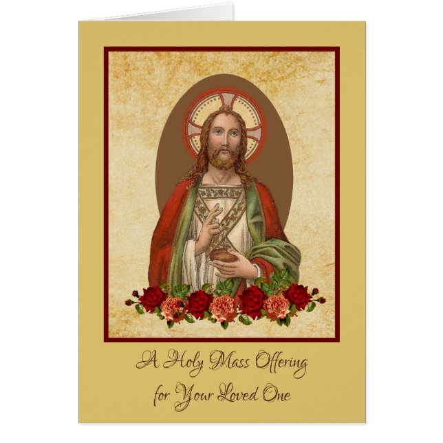 Traditional Catholic Jesus Sympathy Mass Offering (Front)