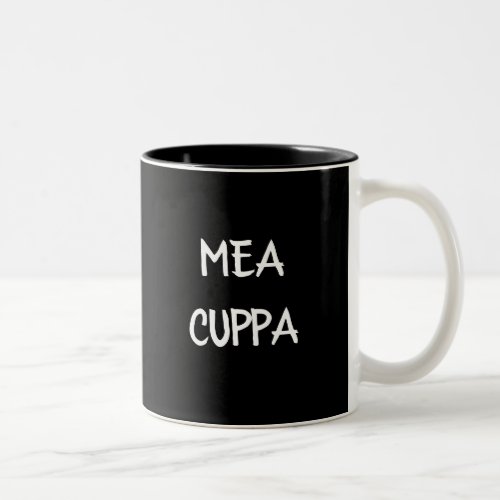 Traditional Catholic Latin Mea Cuppa  Two_Tone Coffee Mug