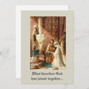 Traditional Catholic Mary Joseph Wedding Invitation