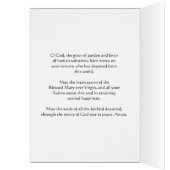 Traditional Catholic Mary Sympathy Mass Offering Cards (Inside (Left))