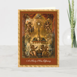 Traditional Catholic Mass Offering Eucharist Card